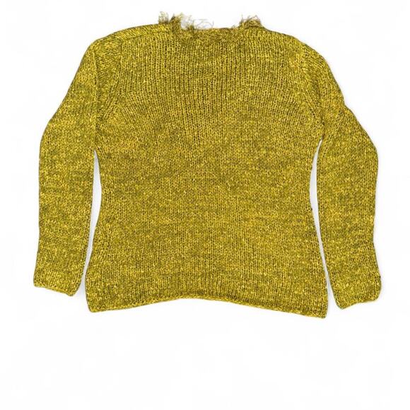 Insane vtg rare boho fairy whimsy 70s chicos green cardigan - Picture 3 of 5